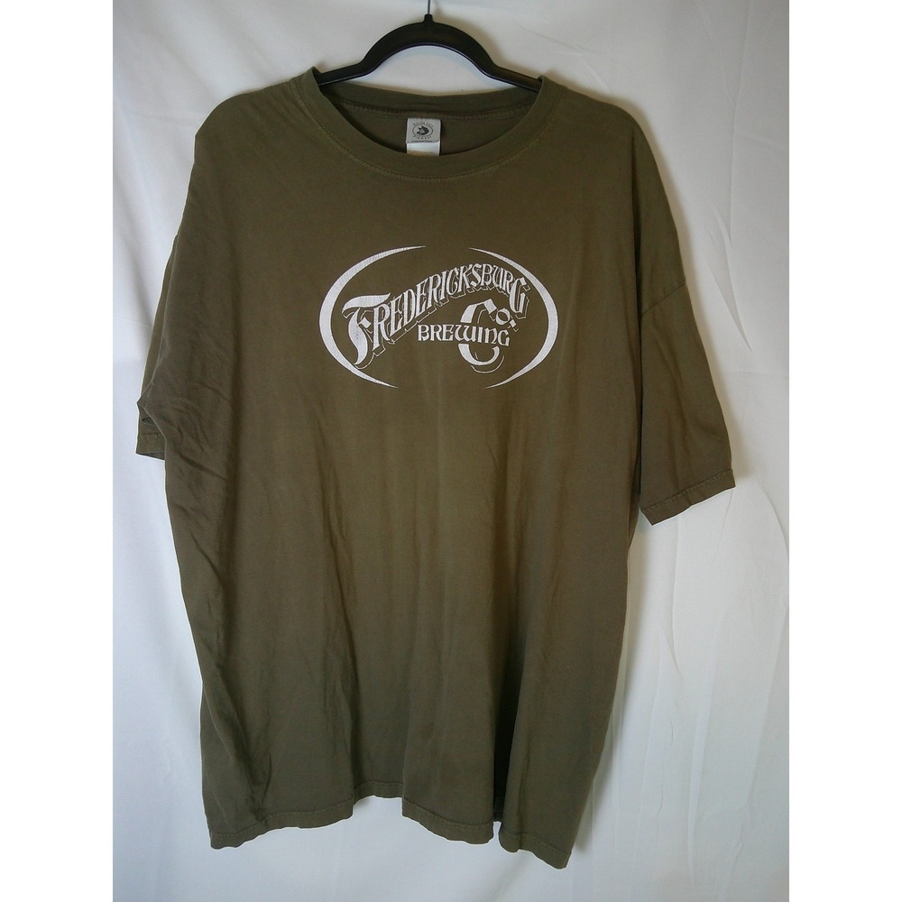 Authentic‎ Pigment Fredericksburg Brewing Co T-Shirt Mens XL Brown Beer Tee